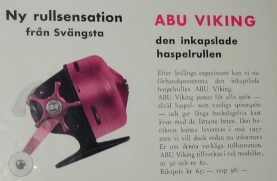 VINTAGE ABU-MATIC 170 Fishing Reel.. Red Cap Fabriqué en Suède 